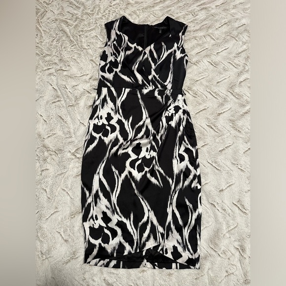 White House Black Market Dresses & Skirts - White House Black Market Patterned Faux Wrap Dress